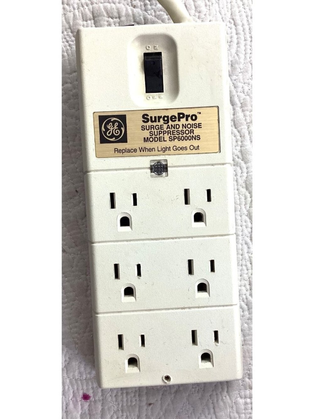 Ge Surgepro Electronic Surge Protector 6 Outlet Power Strip Model Sp6000ns
